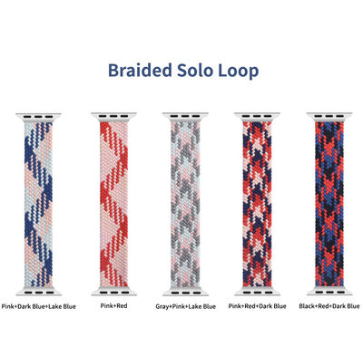Apple Watch 38mm Wiwu Braided Solo Loop Contrast Color Small Kordon