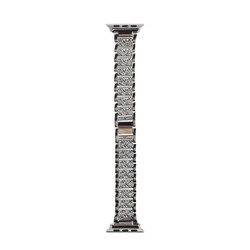 Apple Watch 38mm Wiwu Three Beads Set Auger Metal Kordon - Thumbnail
