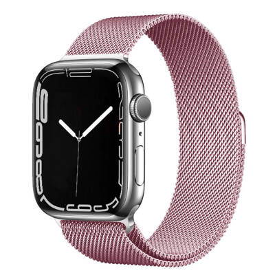 Apple Watch 38mm Zore Band-01 Metal Kordon Pembe