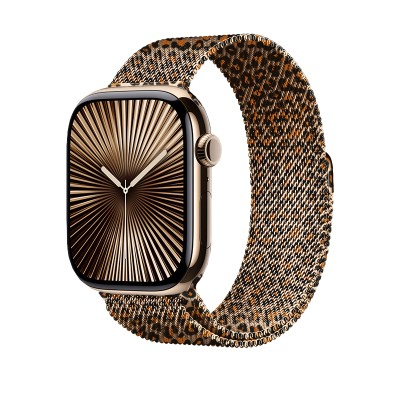 Apple Watch 38mm Zore KRD-01 Leopar Desenli Metal Kordon - 3