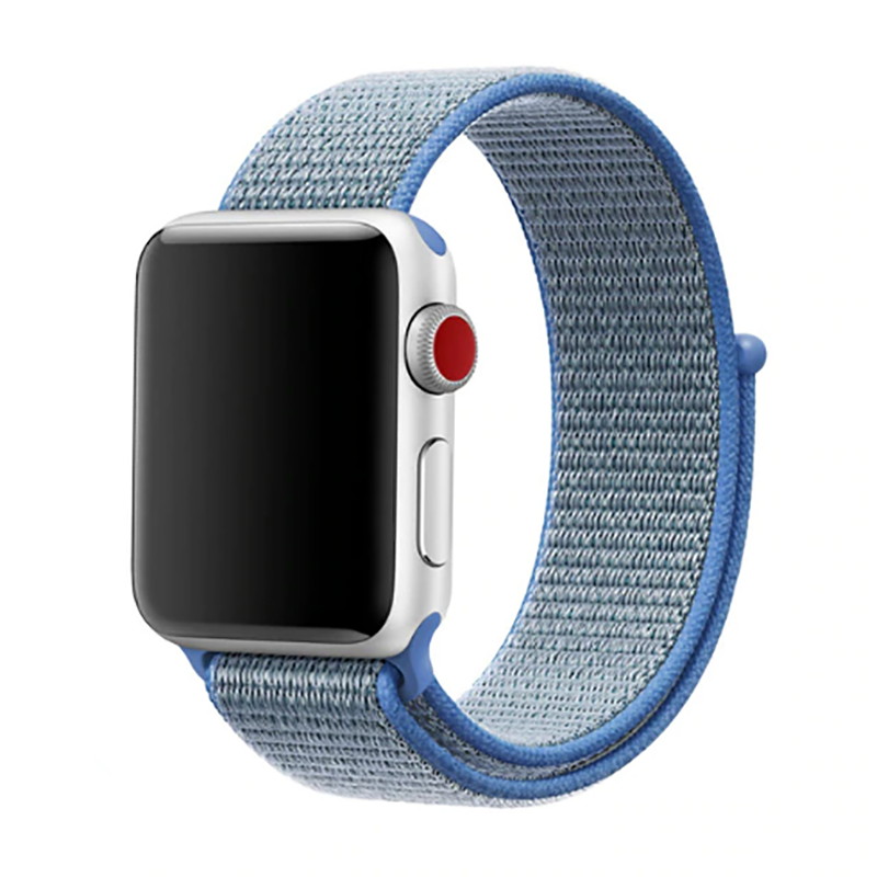 Apple Watch 38mm Zore KRD-03 Hasır Kordon - 15-Tahoe Blue