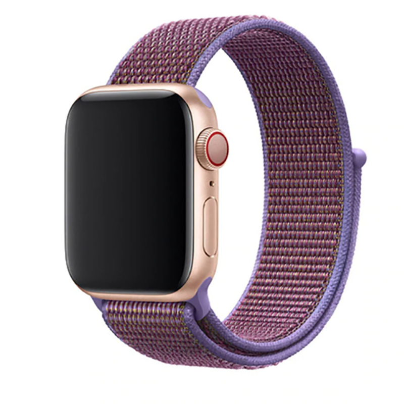 Apple Watch 38mm Zore KRD-03 Hasır Kordon - 34-Lilac