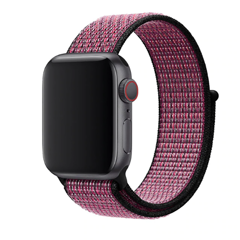 Apple Watch 38mm Zore KRD-03 Hasır Kordon - 50-True Berry
