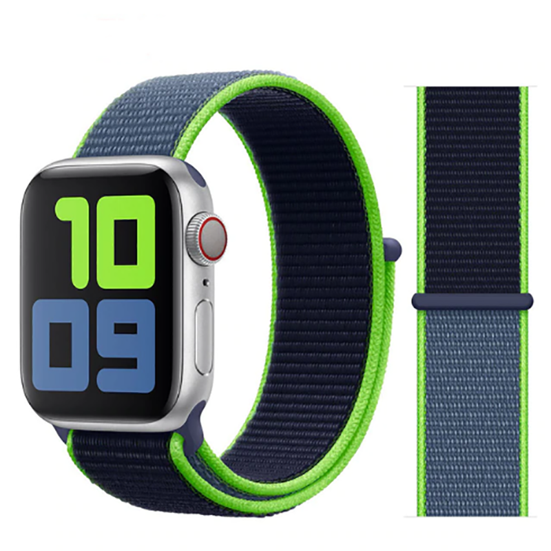 Apple Watch 38mm Zore KRD-03 Hasır Kordon - 57-Lime