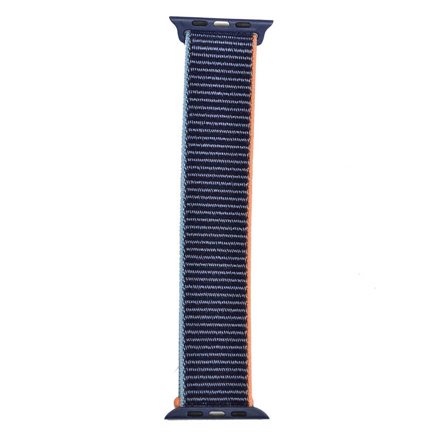 Apple Watch 38mm Zore KRD-03 Hasır Kordon - 68-Deep Navy