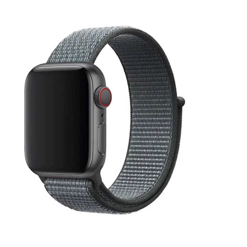 Apple Watch 38mm Zore KRD-03 Hasır Kordon - Koyu Gri