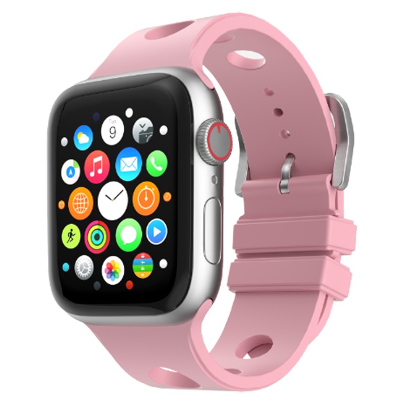 Apple Watch 40mm Delikli Tasarım Zore KRD-147 Silikon Kordon - 13