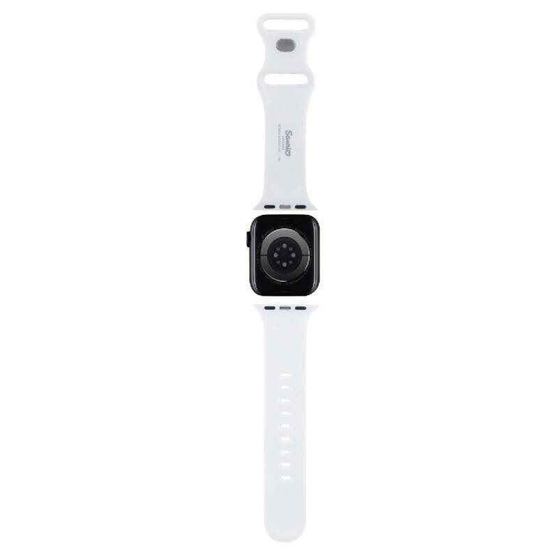 Apple Watch 40mm Hello Kitty Orjinal Lisanslı Etiket Graffiti Silikon Kordon - 4