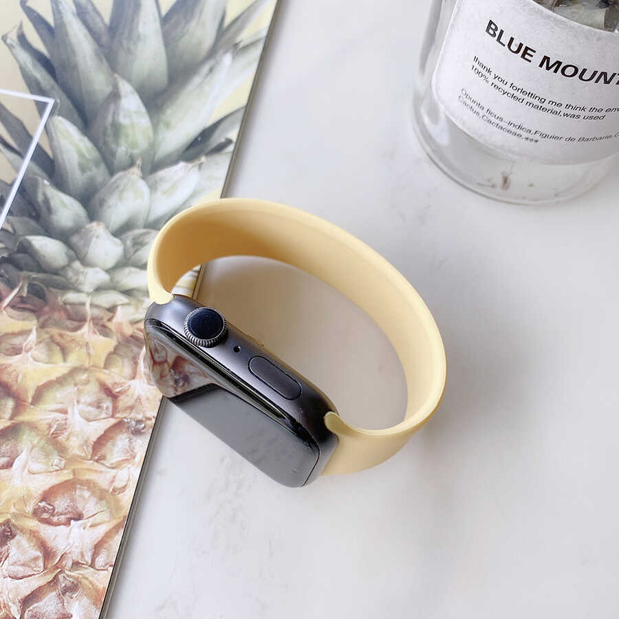 Apple Watch 40mm KRD-31 Solo Loop Large Kordon - Sarı