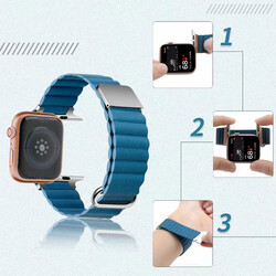 ​​​Apple Watch 40mm KRD-78 PU Deri Kordon Strap Kayış - Thumbnail