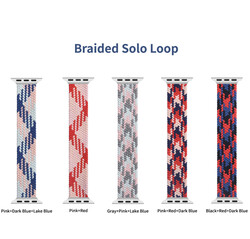 Apple Watch 40mm Wiwu Braided Solo Loop Contrast Color Small Kordon - Thumbnail