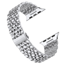 Apple Watch 40mm Wiwu Seven Beads Steel Belt Metal Kordon - Thumbnail
