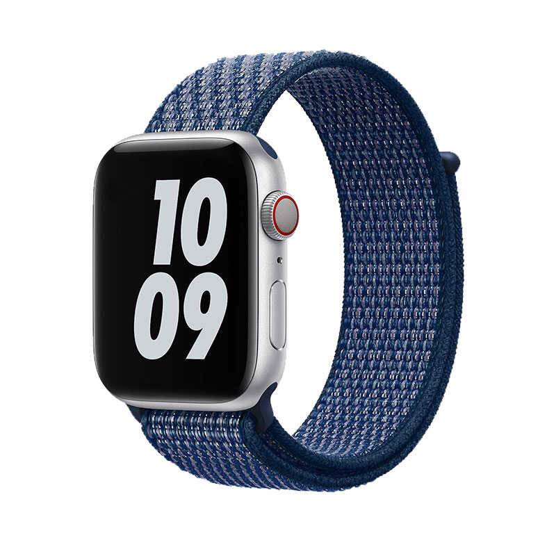 Apple Watch 40mm Wiwu Sport Loop Hasır Kordon - Mavi