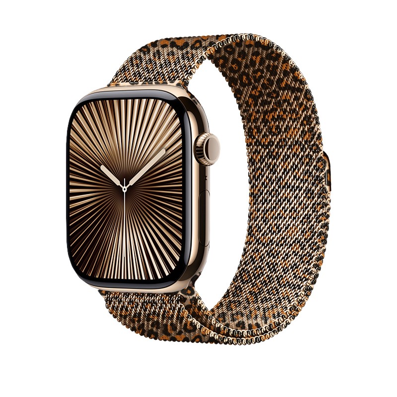 Apple Watch 40mm Zore KRD-01 Leopard Pattern Metal Band - 1