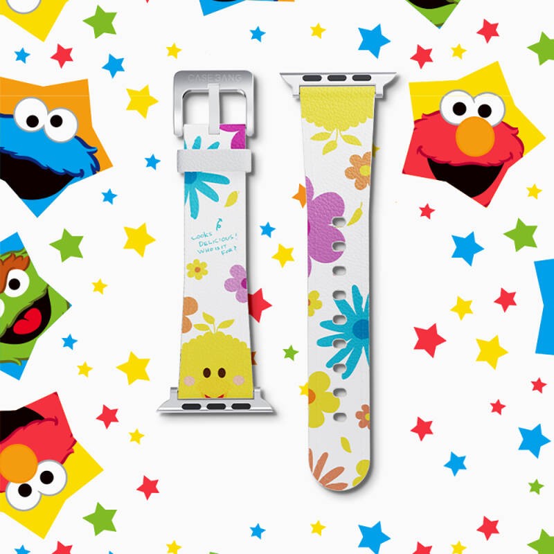 Apple Watch 42mm Casebang Sesame Street Serisi Deri Saat Kordon - 6