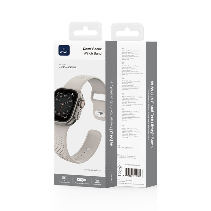 Apple Watch 42mm Wiwu Wi-WB0201 Comf Secur Series Silicone Band - 18