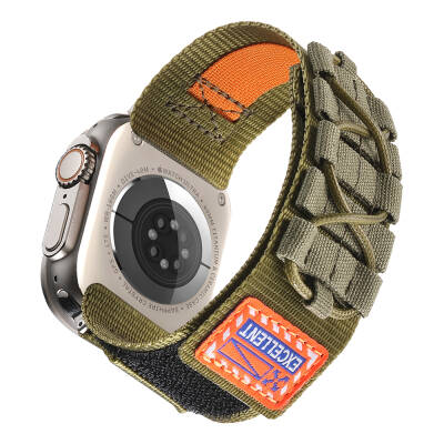 Apple Watch 42mm Zore KRD-112 Orbital Örgülü Halat Tasarımlı Naylon Kumaş Hasır Kordon - Zore