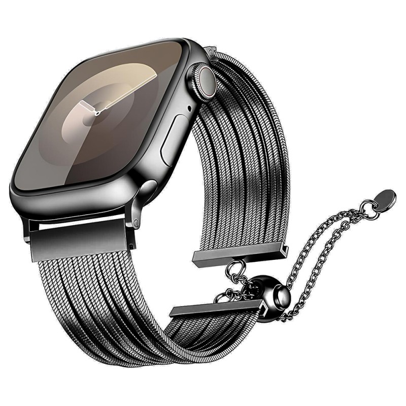 Apple Watch 42mm Zore KRD-137 Metal Hasır Kordon - 1