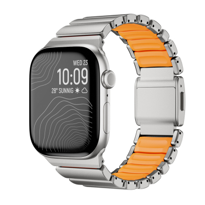 Apple Watch 42mm Zore KRD-151 Metal Silicone Band - Zore