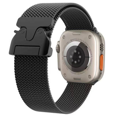 Apple Watch 42mm Zore KRD-25 Metal Hasır Kordon - Zore