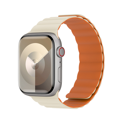 Apple Watch 44mm Benks Magnetik Tak Çıkar Silikon Strap Kayış - Benks