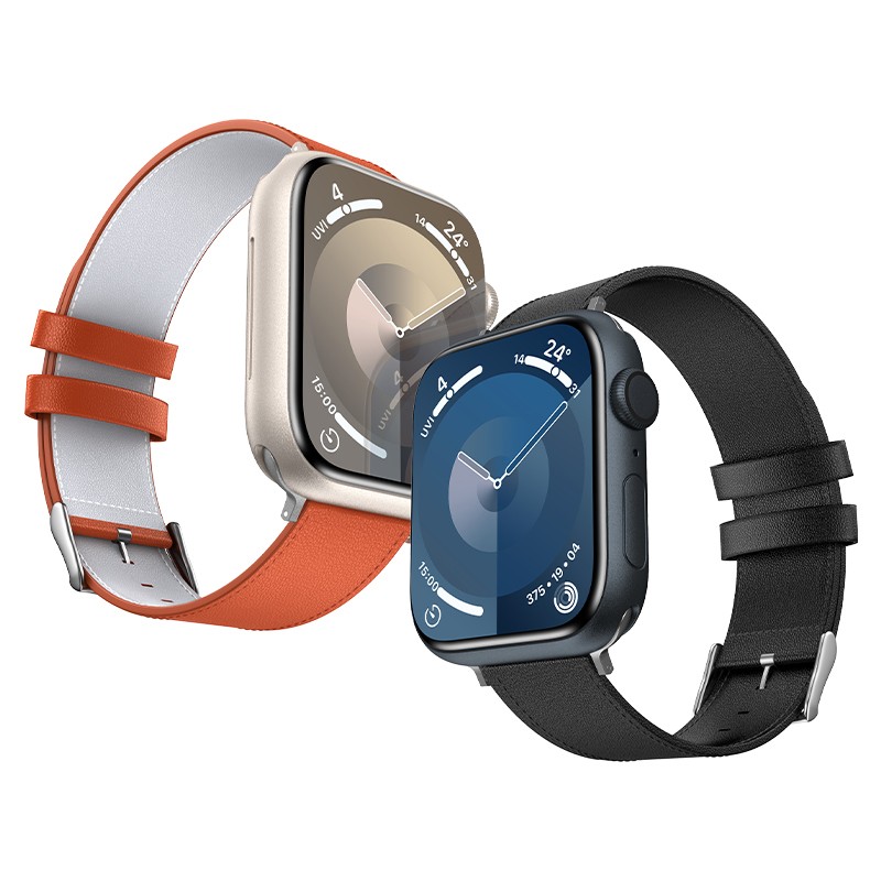 Apple Watch 44mm Benks Vintage Genuine Leather Series Leather Band Strap - 9