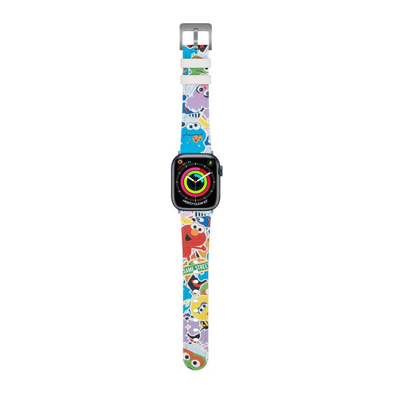 Apple Watch 44mm Casebang Sesame Street Serisi Deri Saat Kordon - 2