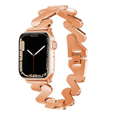 ​​​Apple Watch 44mm Kordon KRD-80 Metal Strap Kayış - Zore