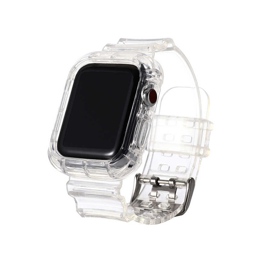 Apple Watch 44mm KRD-27 Silikon Kordon - Renksiz