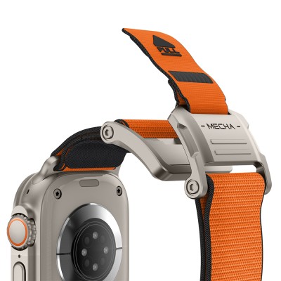 Apple Watch 44mm Mohseven iWatch Mecha Sport Hasır Kordon - 26