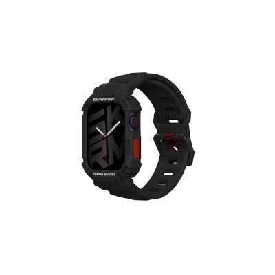 Apple Watch 44mm Skinarma Mecha 2in1 TPU Kasa Koruyucu + Silikon Kordon - 4