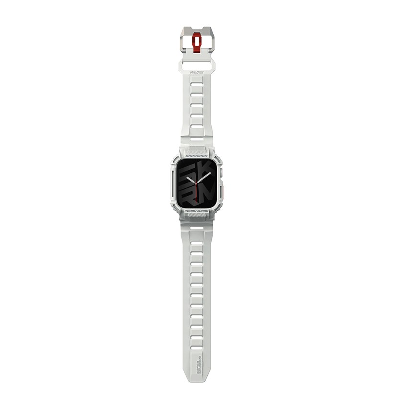 Apple Watch 44mm Skinarma Mecha 2in1 TPU Kasa Koruyucu + Silikon Kordon - 3