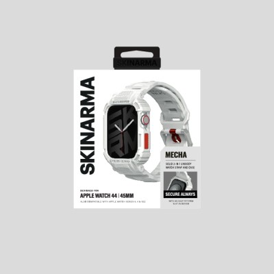Apple Watch 44mm Skinarma Mecha 2in1 TPU Kasa Koruyucu + Silikon Kordon - 21