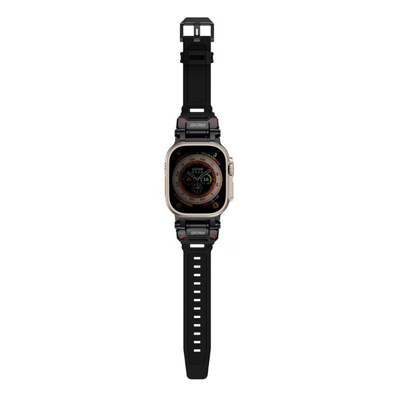 Apple Watch 44mm SkinArma Titon Serisi Hava Alabilen Delikli Silikon Kordon - 7