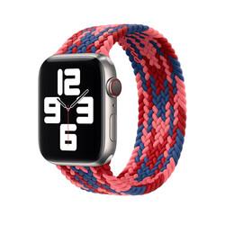Apple Watch 44mm Wiwu Braided Solo Loop Contrast Color Medium Kordon - Thumbnail