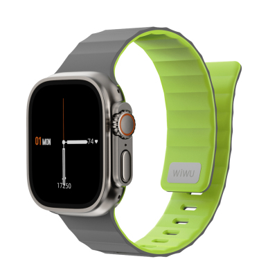 Apple Watch 44mm Wiwu Mag Secur Series Silicone Band - Wiwu