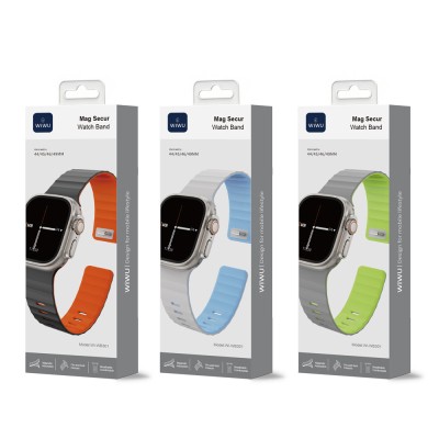 Apple Watch 44mm Wiwu Mag Secur Serisi Silikon Kordon - 16