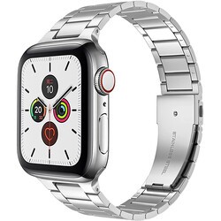 Apple Watch 44mm Wiwu Ultra Thin Steel Belt Three Beads Metal Band - 1