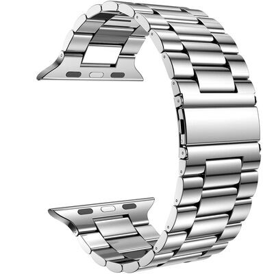 Apple Watch 44mm Wiwu Ultra Thin Steel Belt Three Beads Metal Kordon - 5