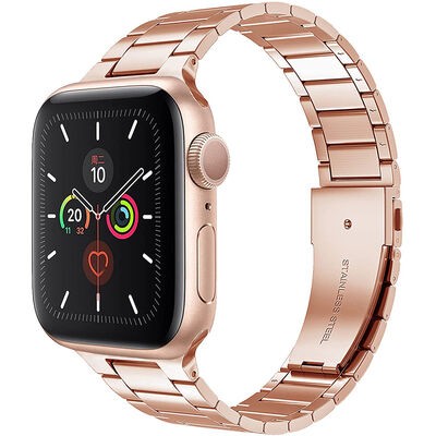 Apple Watch 44mm Wiwu Ultra Thin Steel Belt Three Beads Metal Kordon - 10