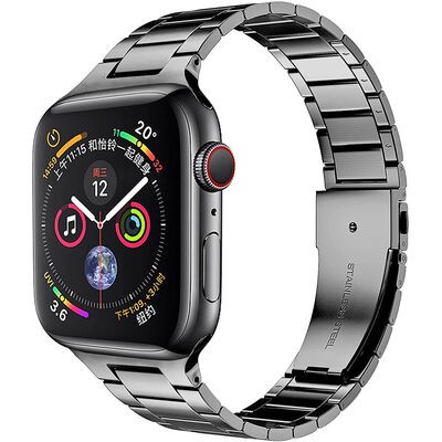 Apple Watch 44mm Wiwu Ultra Thin Steel Belt Three Beads Metal Kordon - 13