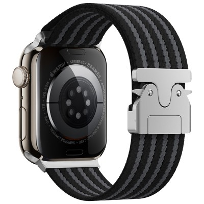 Apple Watch 44mm Zor KRD-133 Nylon Fabric Wicker Braided Cord - 2