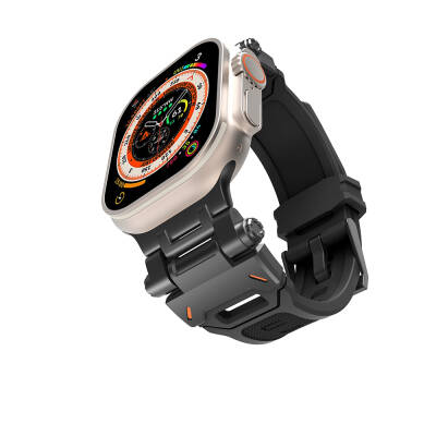 Apple Watch 44mm Zore KRD-108 Silicone Band with Metal Head - 14