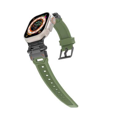 Apple Watch 44mm Zore KRD-108 Silicone Band with Metal Head - 20