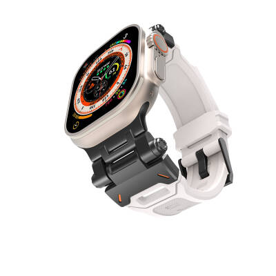 Apple Watch 44mm Zore KRD-108 Silicone Band with Metal Head - 4