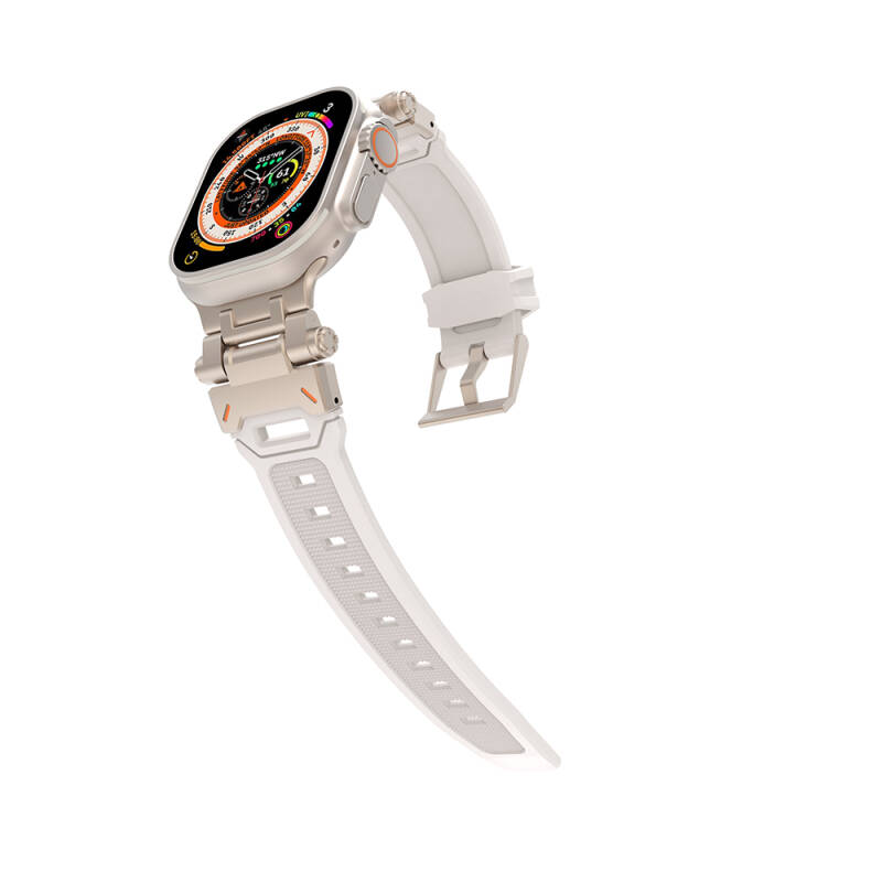 Apple Watch 44mm Zore KRD-108 Silicone Band with Metal Head - 21