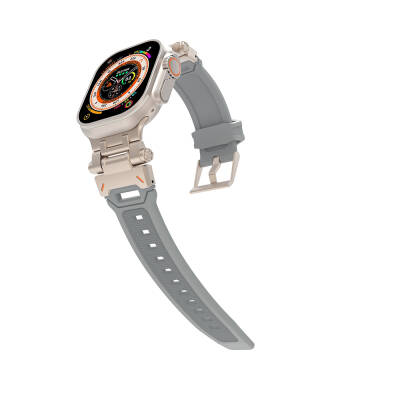 Apple Watch 44mm Zore KRD-108 Silicone Band with Metal Head - 22