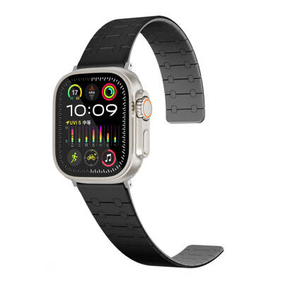 Apple Watch 44mm Zore KRD-111 Çizgili Desenli Silikon Kordon - Zore