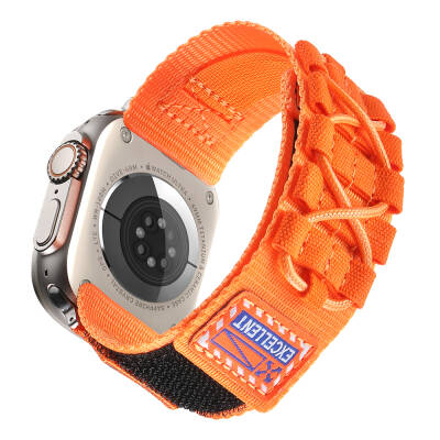 Apple Watch 44mm Zore KRD-112 Orbital Örgülü Halat Tasarımlı Naylon Kumaş Hasır Kordon - Zore