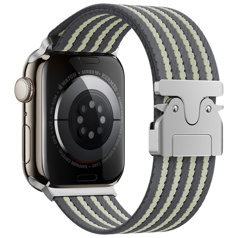 Apple Watch 44mm Zore KRD-133 Naylon Kumaş Hasır Örgülü Kordon - 4
